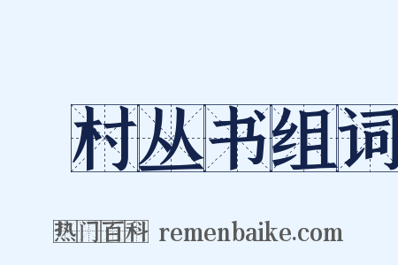 □村丛书组词是什么意思的图片